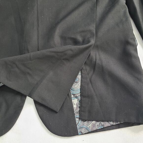 Alan Flusser Polyester Black Suit Jacket Sport Coat Men's 42S Preppy 2400 - Picture 10 of 13
